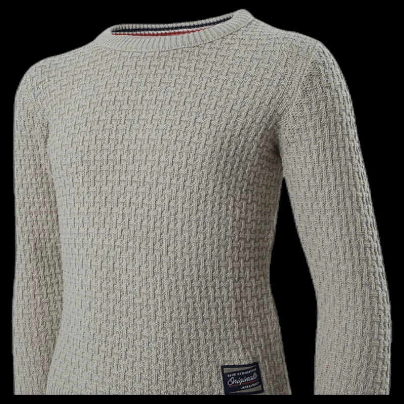 Online Jack & Jones Julius Knit Crew Neck Junior Black Svart