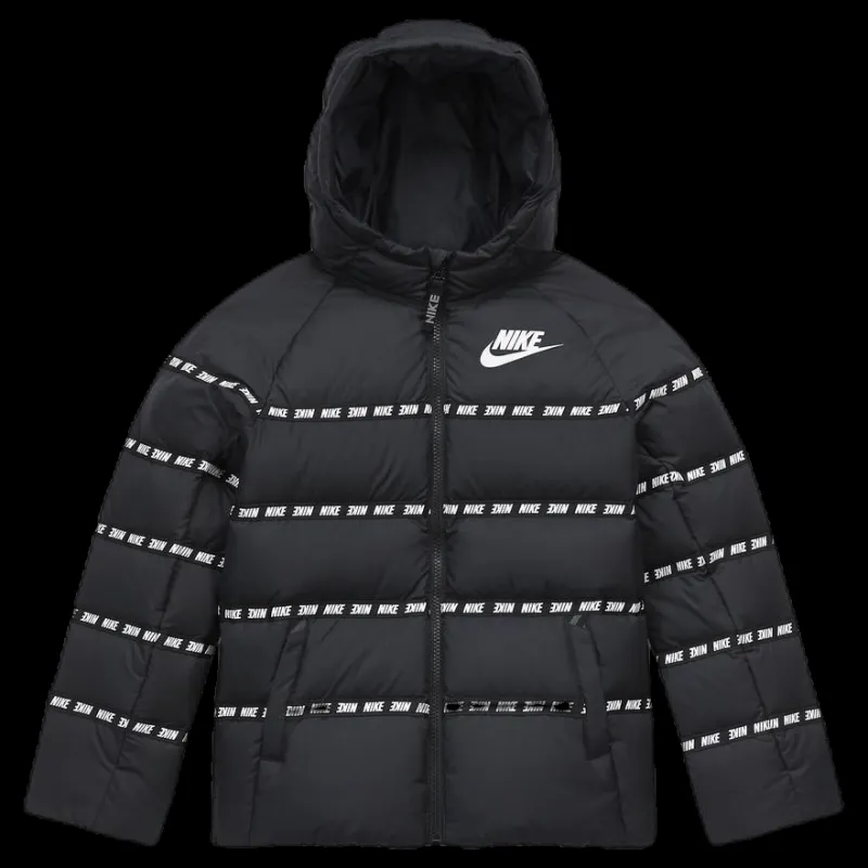 Clearance Nike Junior Down Jacket White/Black Svart