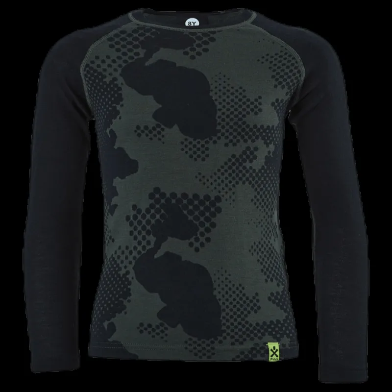 Bula Junior Freeride Merino Wool Crew Green Grön New