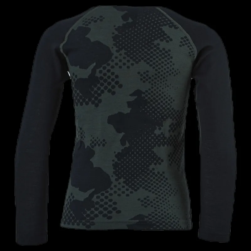 Bula Junior Freeride Merino Wool Crew Green Grön New