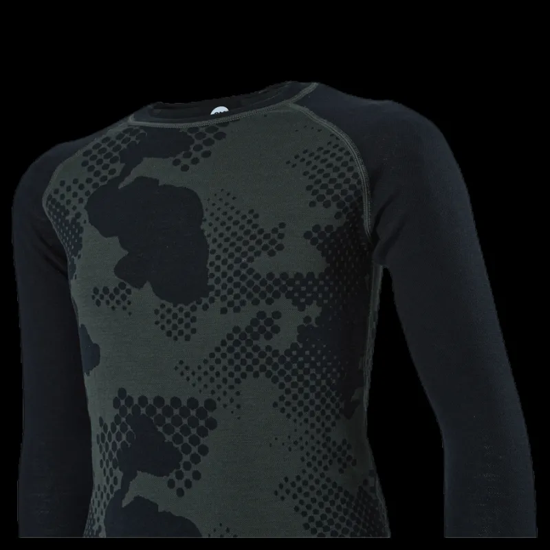 Bula Junior Freeride Merino Wool Crew Green Grön New