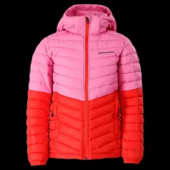 Peak Performance Junior Frost Blocked Down Hood Pink/Red Rosa och Röd