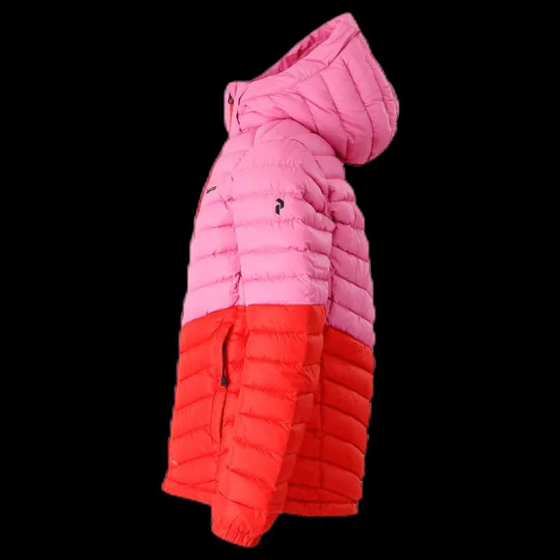 Peak Performance Junior Frost Blocked Down Hood Pink/Red Rosa och Röd
