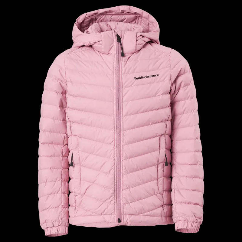 Peak Performance Junior Frost Down Hood Jacket Pink Rosa