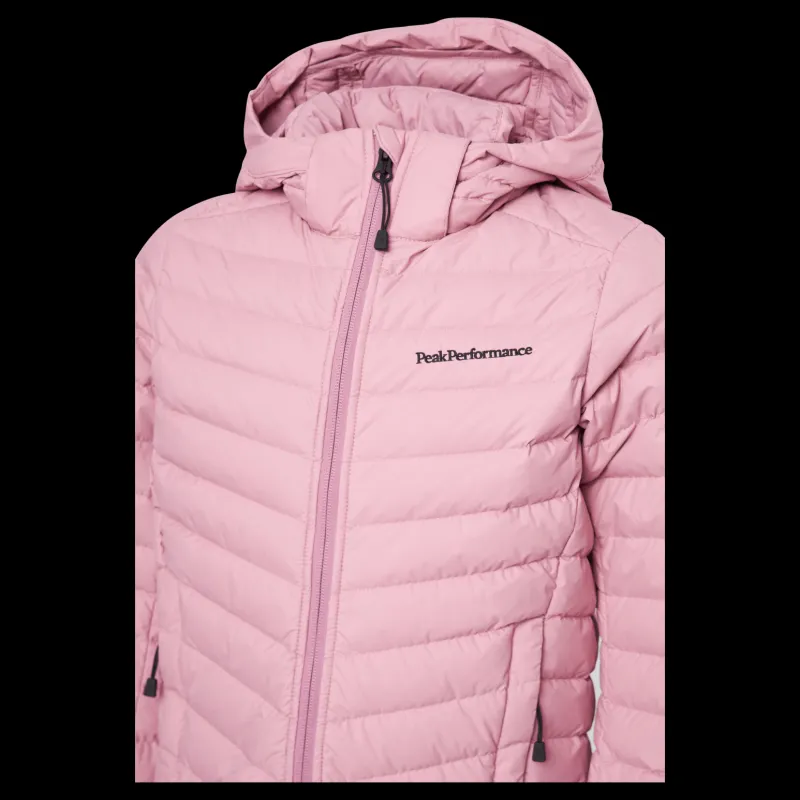 Peak Performance Junior Frost Down Hood Jacket Pink Rosa