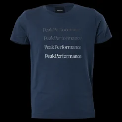 Discount Peak Performance Junior Ground Tee Blue Shadow Blå