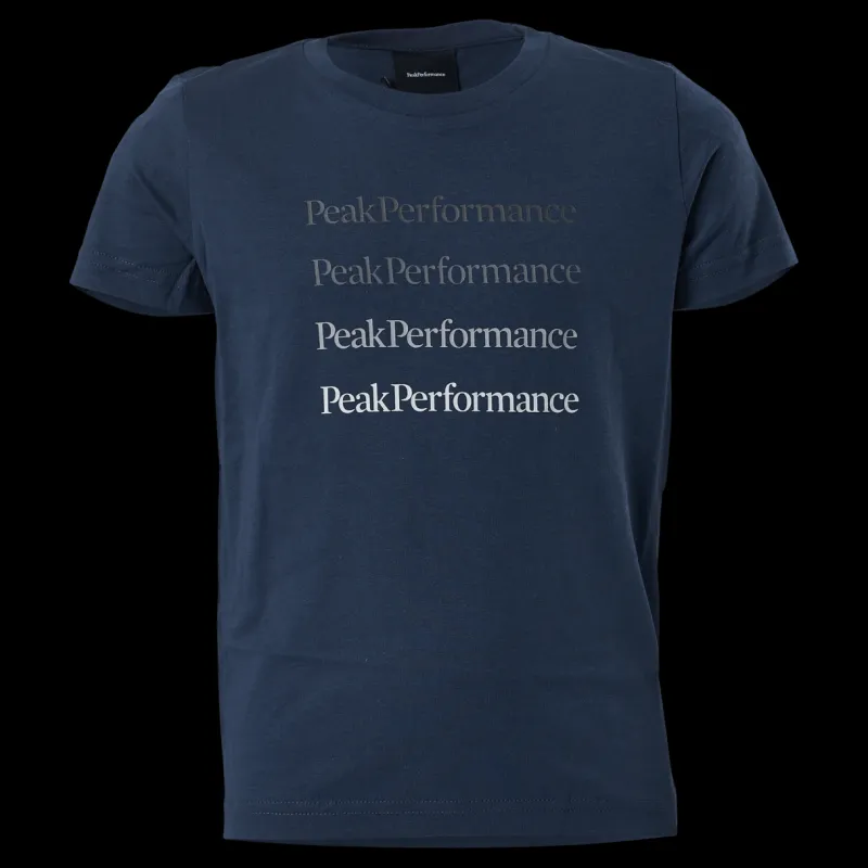 Discount Peak Performance Junior Ground Tee Blue Shadow Blå