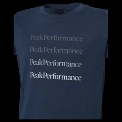 Discount Peak Performance Junior Ground Tee Blue Shadow Blå