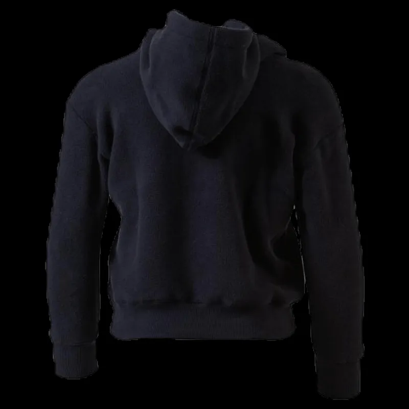 Discount Champion Junior Hooded Polar Fleece Black Svart