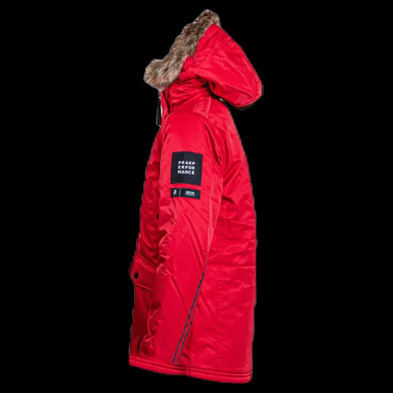 Peak Performance Junior Local Parka Red Röd New
