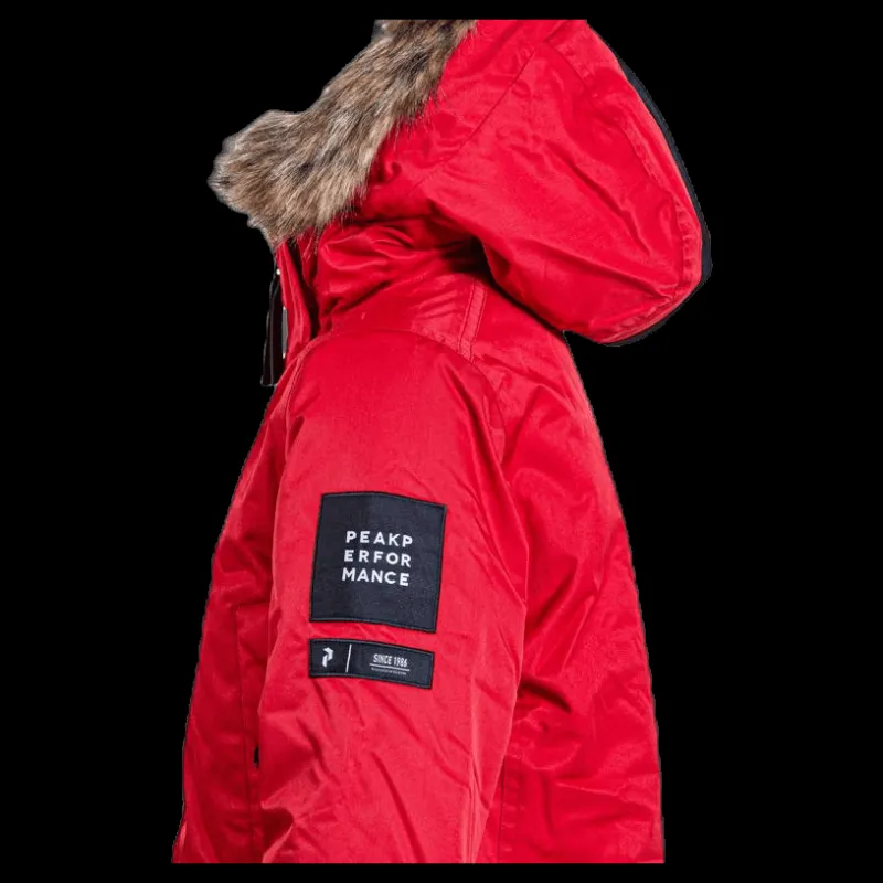 Peak Performance Junior Local Parka Red Röd New