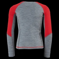 Peak Performance Junior Magic Crew Racing Red-grey Melange Röd