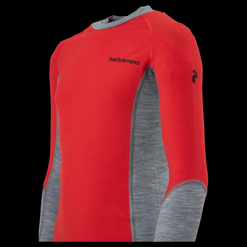 Peak Performance Junior Magic Crew Racing Red-grey Melange Röd