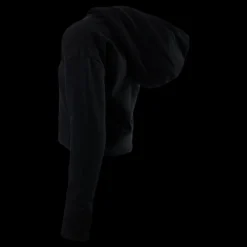 Nike Junior NSW Crop Hoodie Black Svart Sale