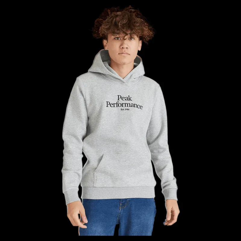 Sale Peak Performance Junior Original Hood Med Grey Melange Grå
