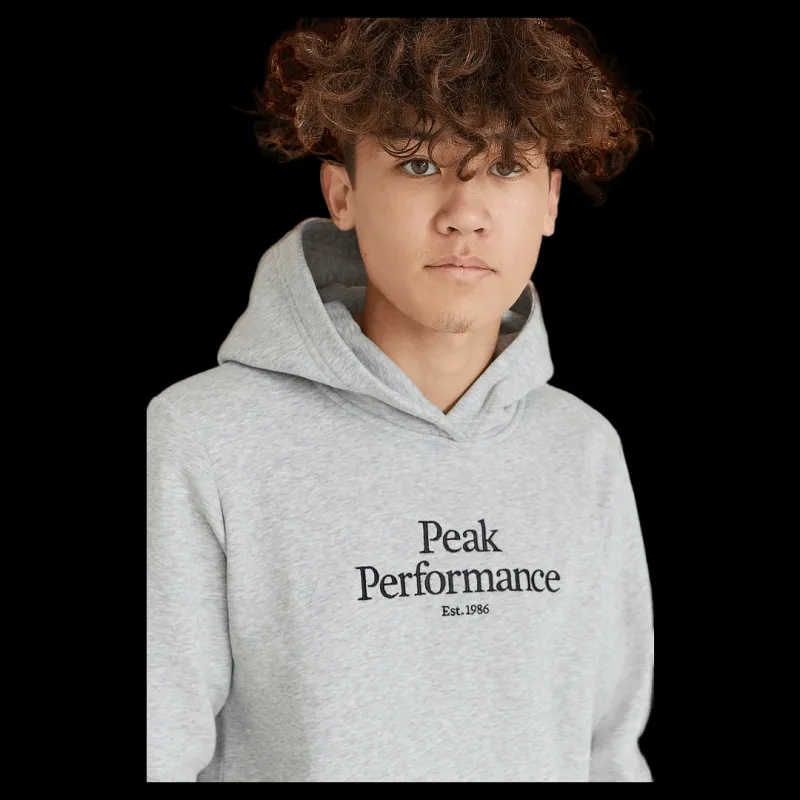 Sale Peak Performance Junior Original Hood Med Grey Melange Grå