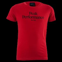 Discount Peak Performance Junior Original Tee Red Röd