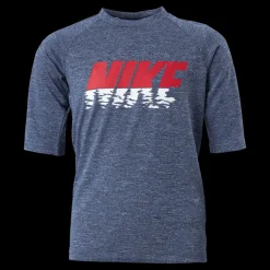 Nike Swim Junior Short Sleeve Hydroguard Sunset Blue Blå