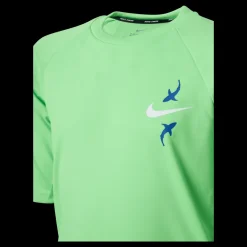 Nike Swim Junior Short Sleeve Hydroguard Shark Green Grön New