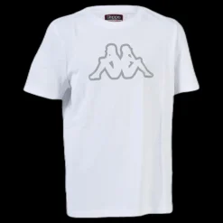 Kappa Junior. T-Shirt S/S, Cromen White/Grey Vit och Grå New