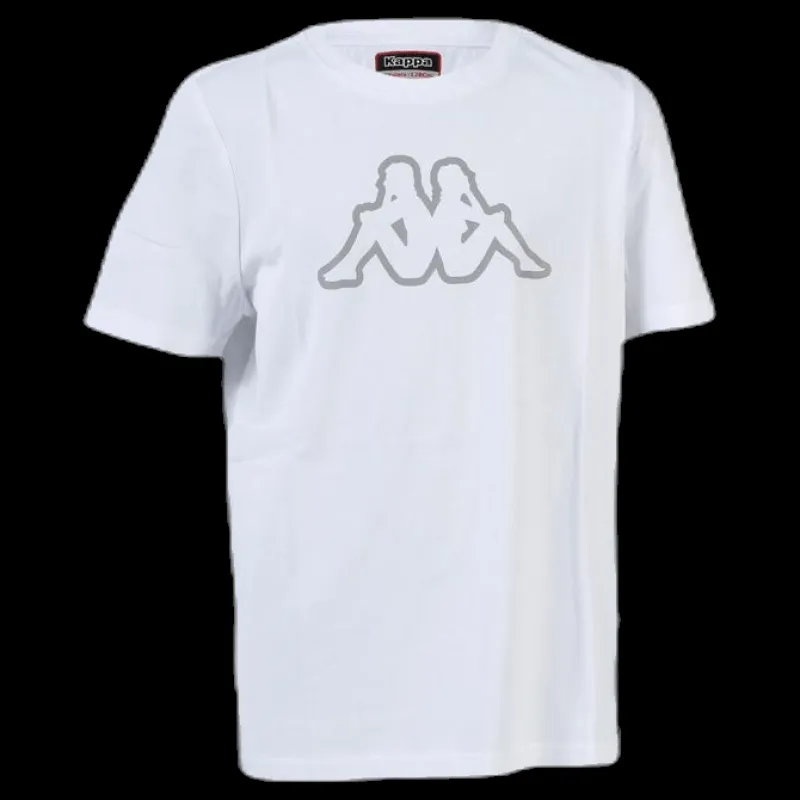 Kappa Junior. T-Shirt S/S, Cromen White/Grey Vit och Grå New