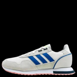 Outlet adidas 8K 2020 Shoes Chalk White / Glow Blue / Orbit Grey Blå och Vit