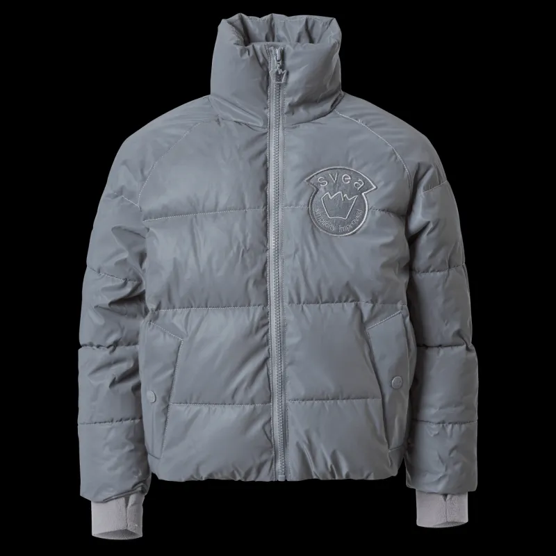 Discount Svea K. Reflective Volume Puffer Ja Silver Grå
