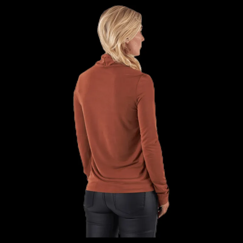 Pieces Kamala Ls Rollneck Top Brown Brun Outlet