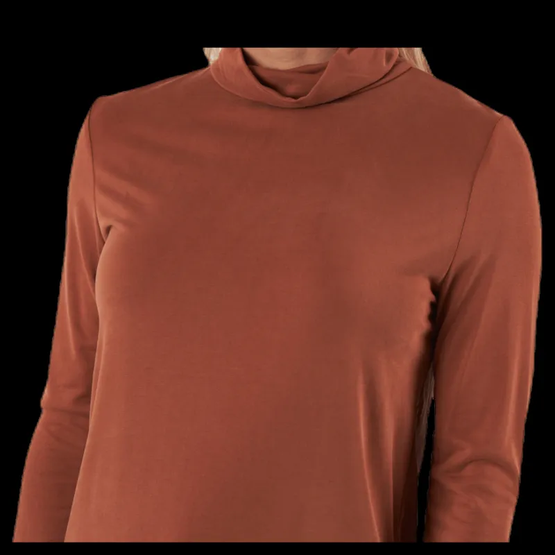 Pieces Kamala Ls Rollneck Top Brown Brun Outlet
