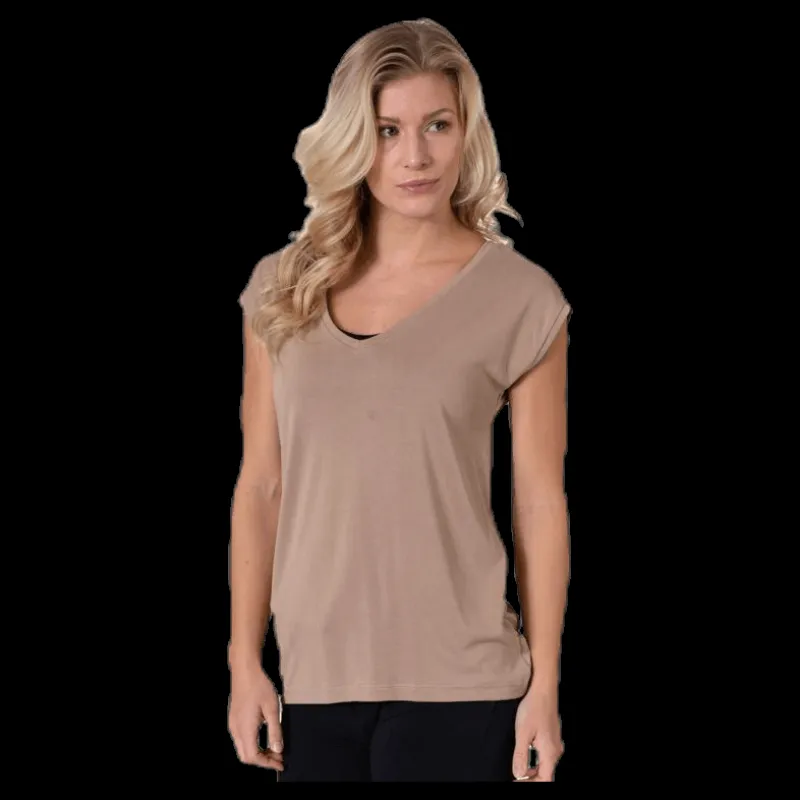 Pieces Kamala Tee Beige Discount