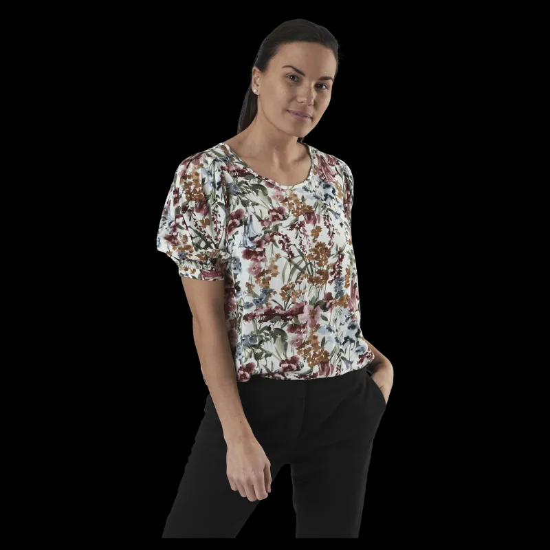 Clearance Only Karma Life 2/4 Aop Top Wvn White Vit