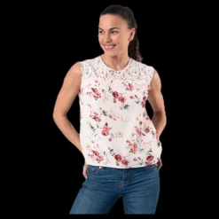 Only Karmen S/L Top Aop Wvn Beige Discount