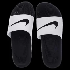 Nike Kawa Little/Big Kids' Slides WHITE/BLACK Vit Sale