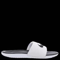 Nike Kawa Little/Big Kids' Slides WHITE/BLACK Vit Sale