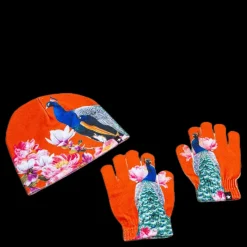 Molo Kaya Hat and Glove Set Red Röd Online