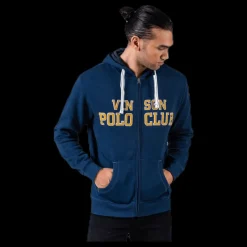 Best Vinson Polo Club Kent Sweatshirt Zip Blue Blå