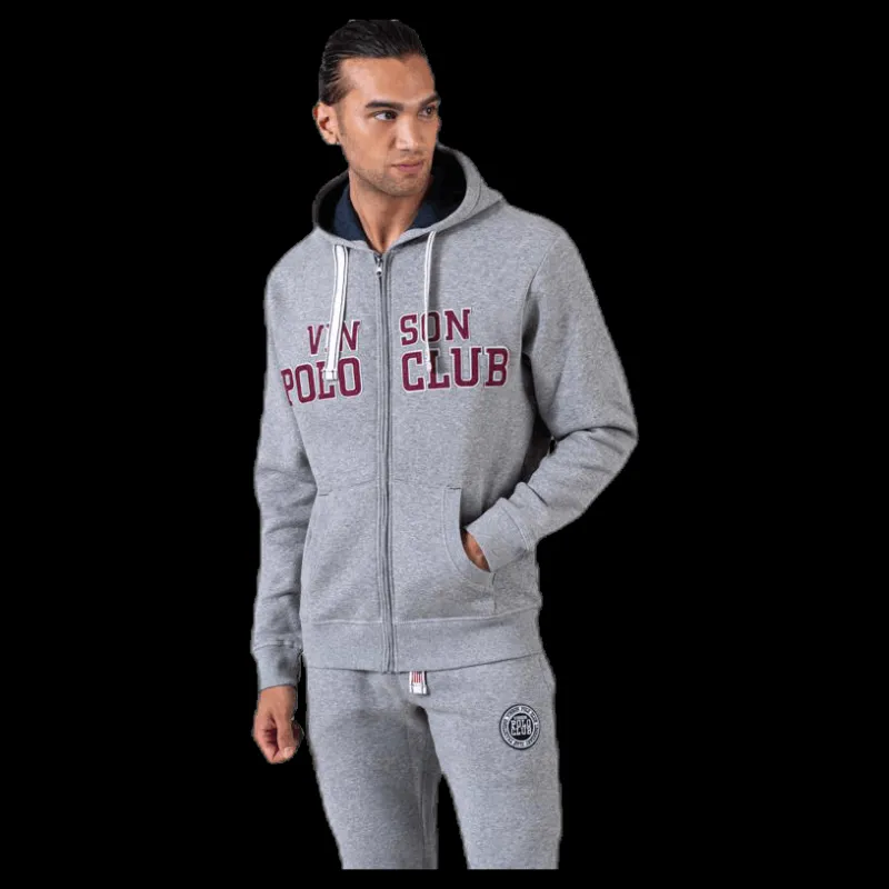 Vinson Polo Club Kent Sweatshirt Zip Grey Grå Hot