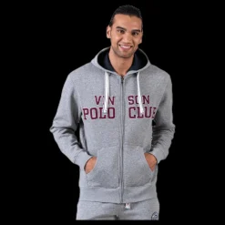 Vinson Polo Club Kent Sweatshirt Zip Grey Grå Hot