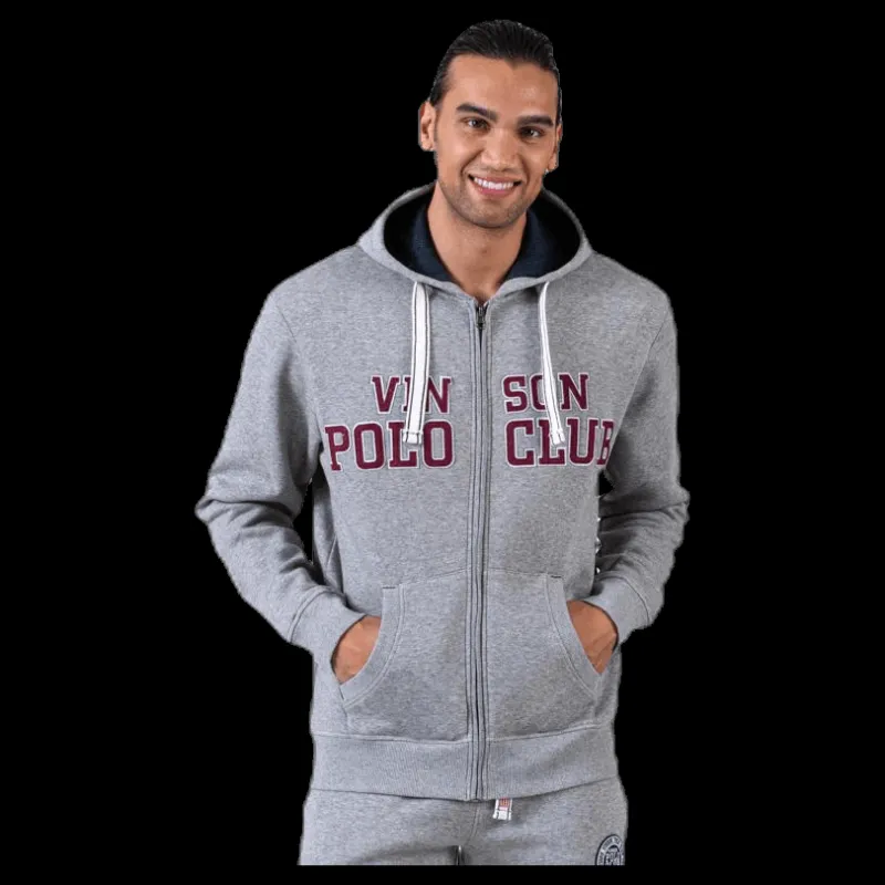 Vinson Polo Club Kent Sweatshirt Zip Grey Grå Hot
