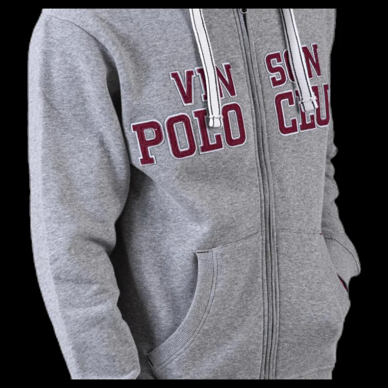 Vinson Polo Club Kent Sweatshirt Zip Grey Grå Hot