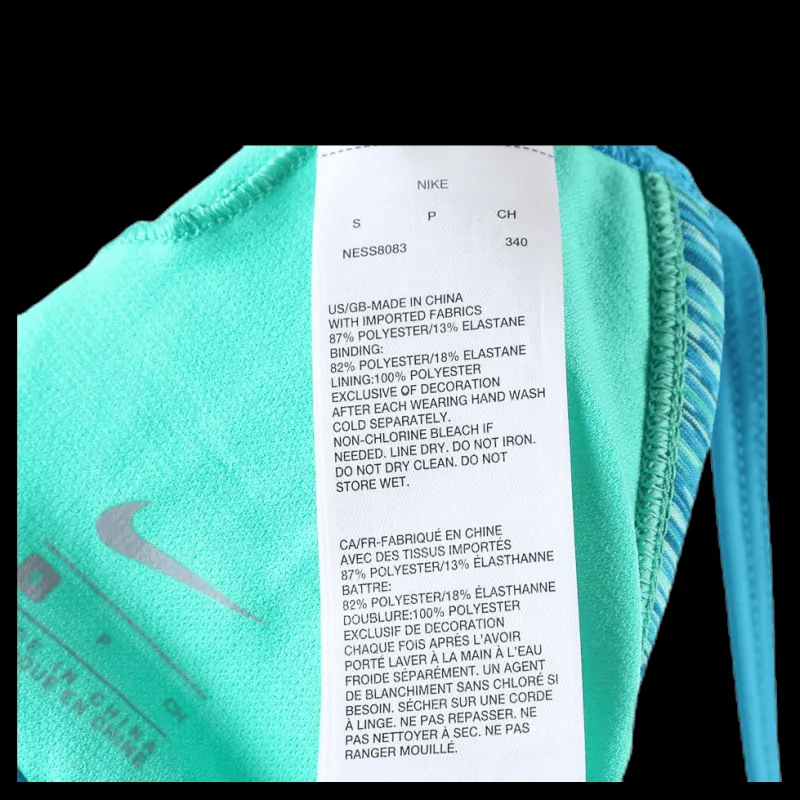 Hot Nike Swim Keyhole Sport Top Green Grön