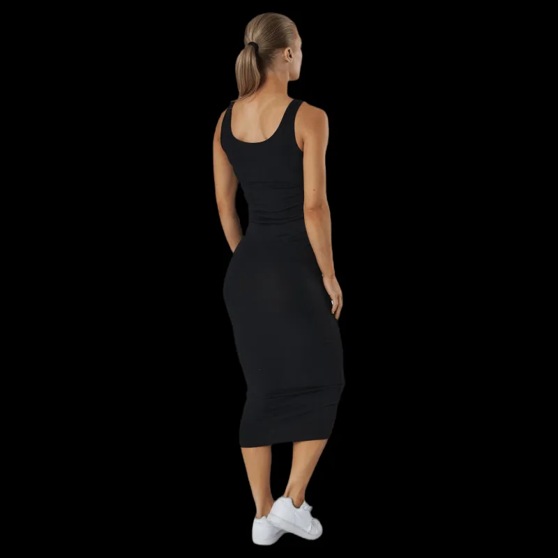 Pieces Kitte Tank Midi Dress Black Svart Online