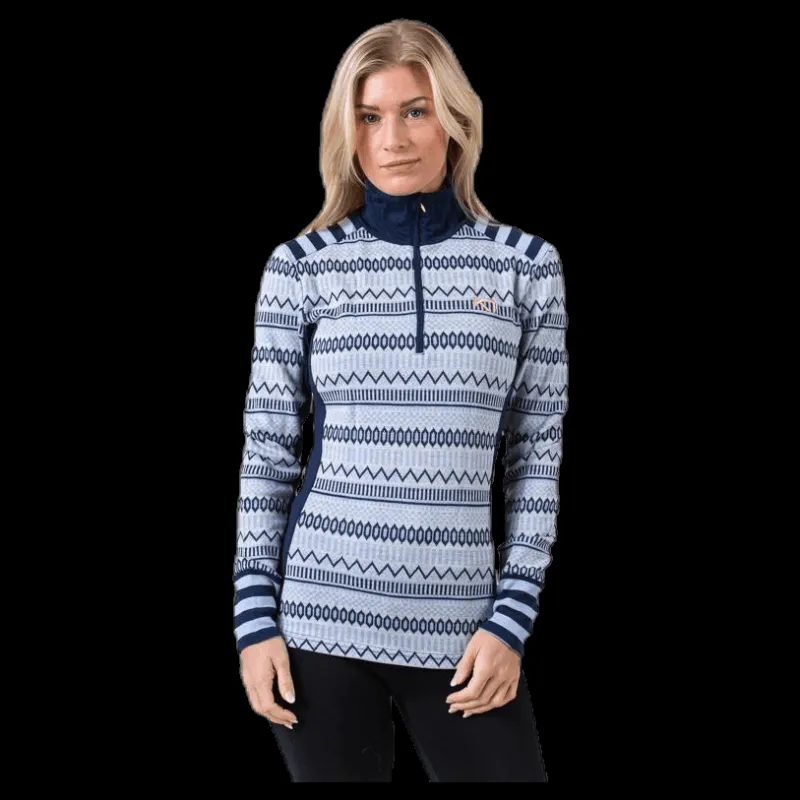 Kari Traa Åkle Half-Zip Shirt Blue Blå New