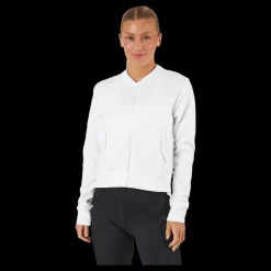 New adidas Knit Golf Bomber Jacket White Vit