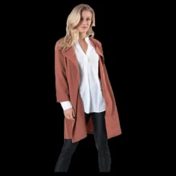 Pieces Kornelia 3/4 Coatigan Brown Brun Best
