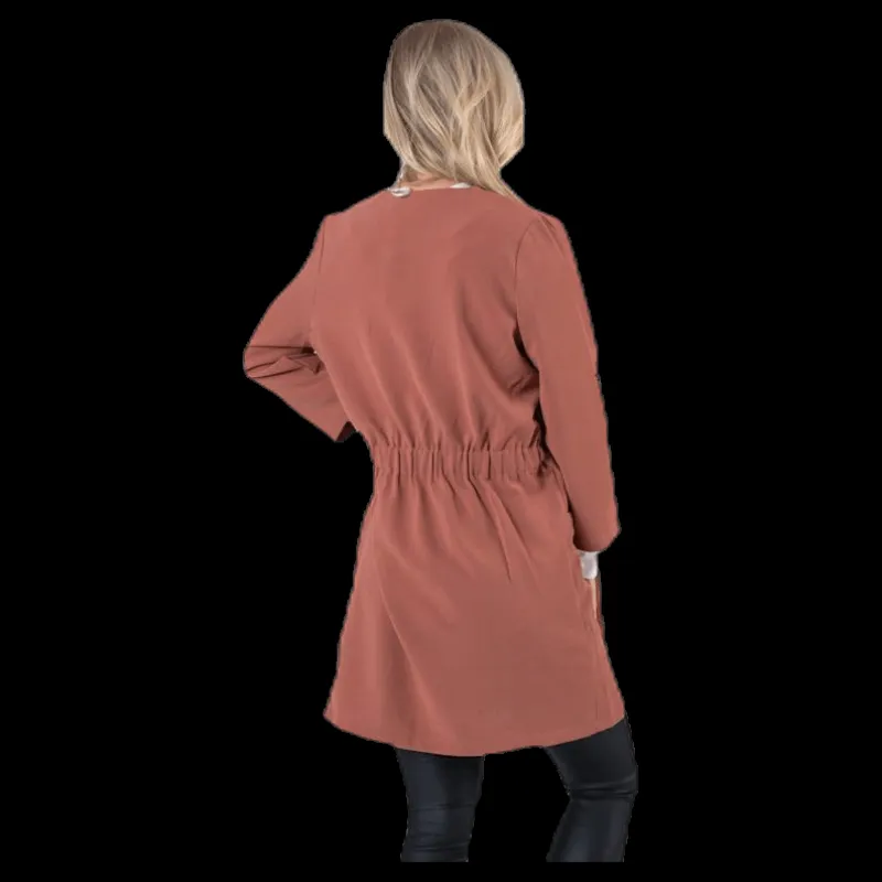 Pieces Kornelia 3/4 Coatigan Brown Brun Best