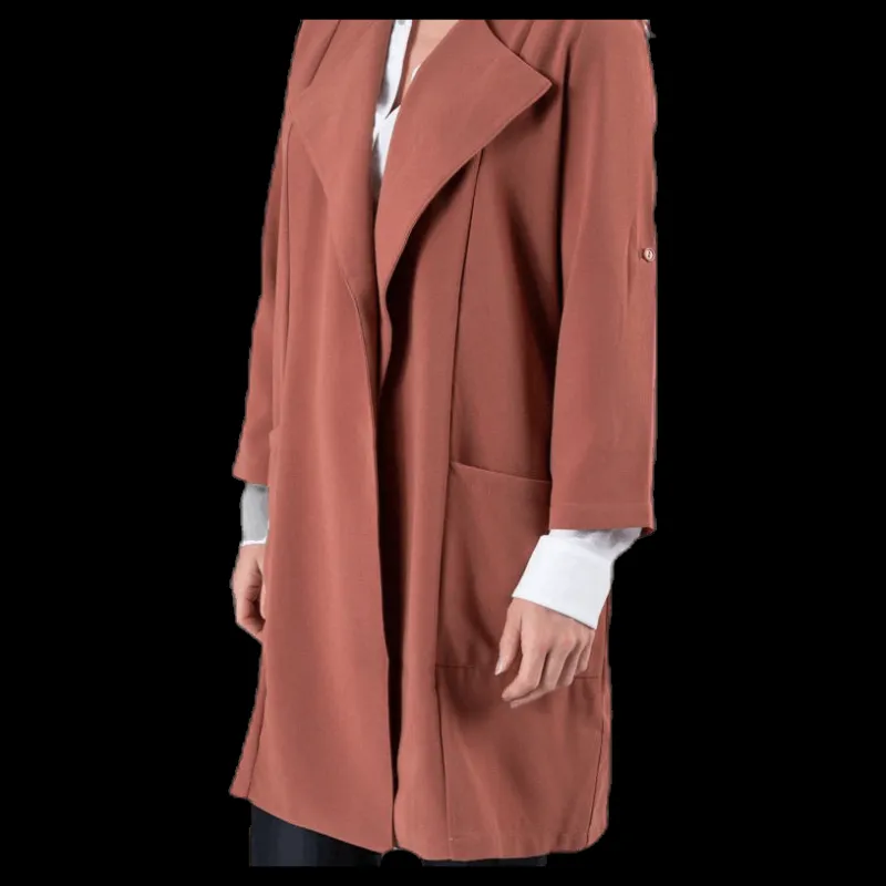 Pieces Kornelia 3/4 Coatigan Brown Brun Best
