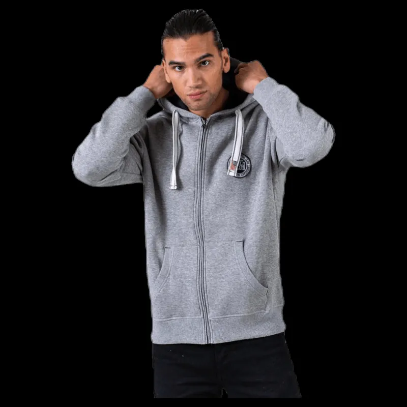 Vinson Polo Club Krew Sweatshirt Full Zip Grey Grå New