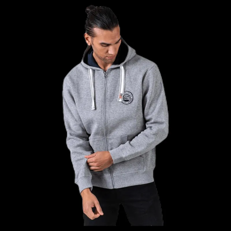 Vinson Polo Club Krew Sweatshirt Full Zip Grey Grå New