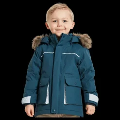 Didriksons Kure Kids Parka 5 Blue Blå Outlet